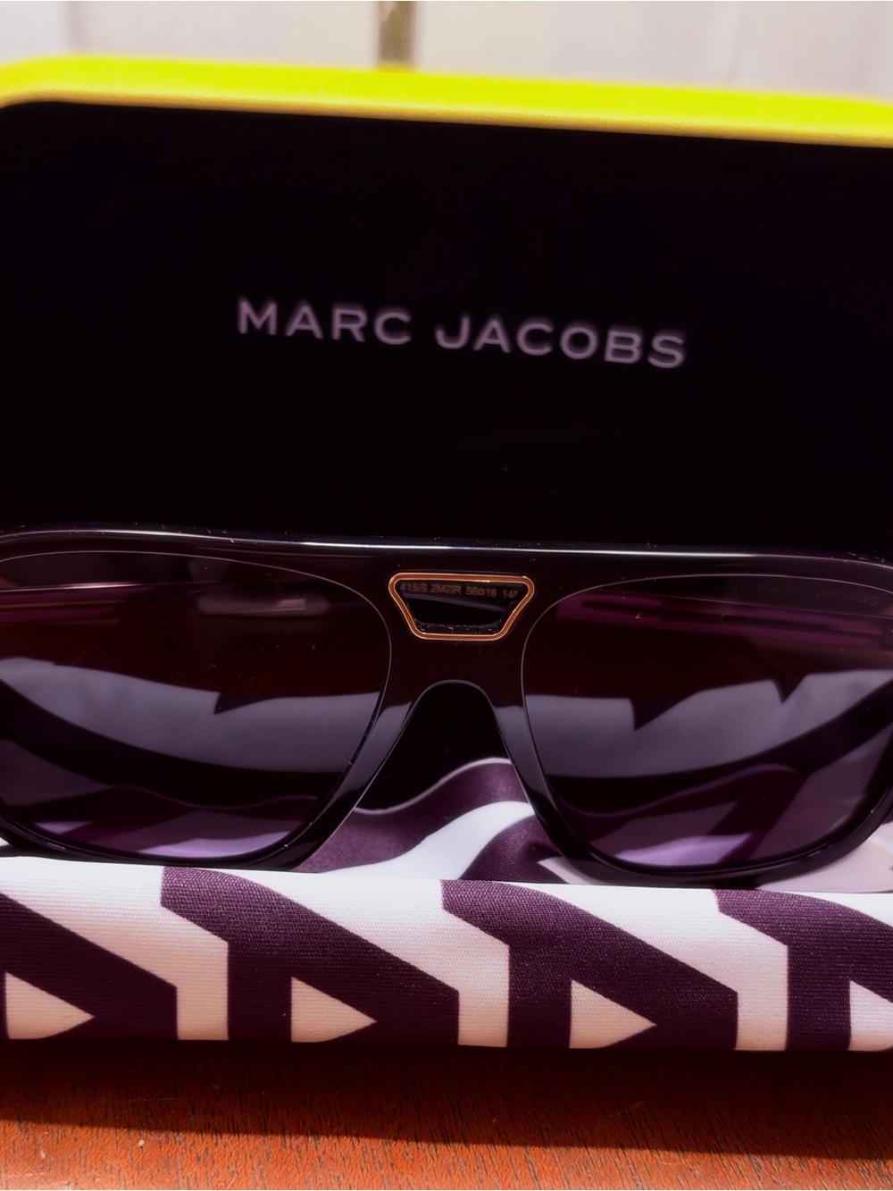 Marc Jacobs Black Sunglasses Arm with Gold Lettering